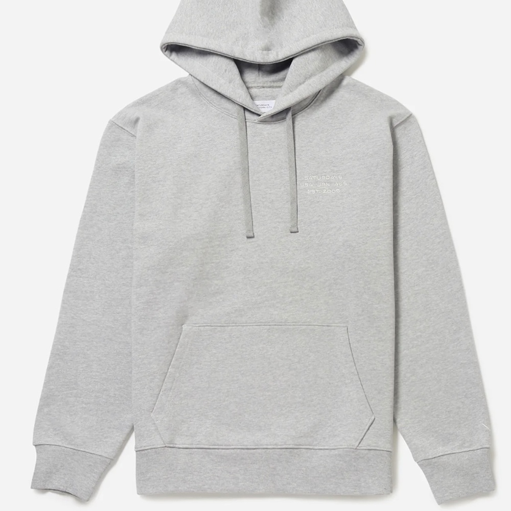 Saturdays NYC Rivington International Hoodie - Ice Heather NWT